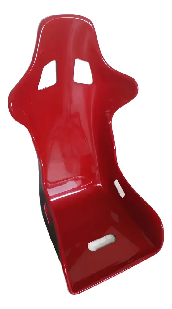 Banco concha em fibra de vidro — cor personalizada (vermelho)